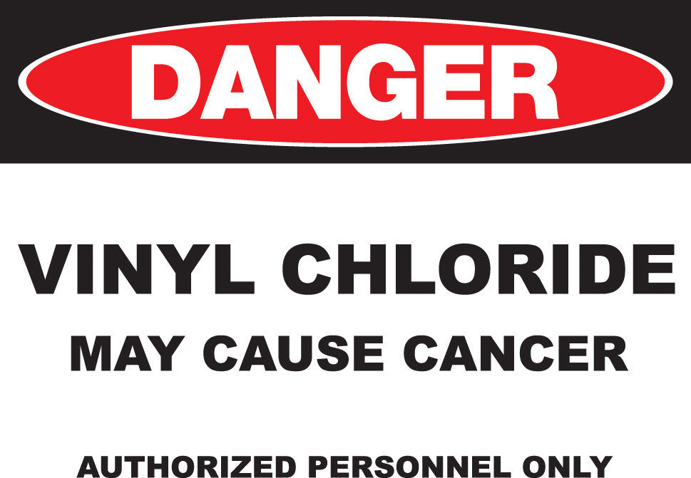 ZING Sign, Danger, 10X14", Vinyl Chloride, Plastic - 2664