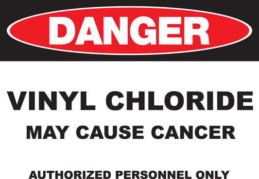 ZING Sign, Danger, 10X14", Vinyl Chloride, Plastic - 2664
