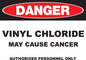 ZING Sign, Danger, 10X14", Vinyl Chloride, Plastic - 2664
