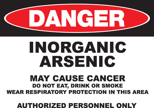ZING Sign, Danger, 10X14", Arsenic, Plastic - 2665