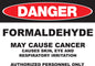 ZING Sign, Danger, 10X14", Formaldehyde, Plastic - 2666