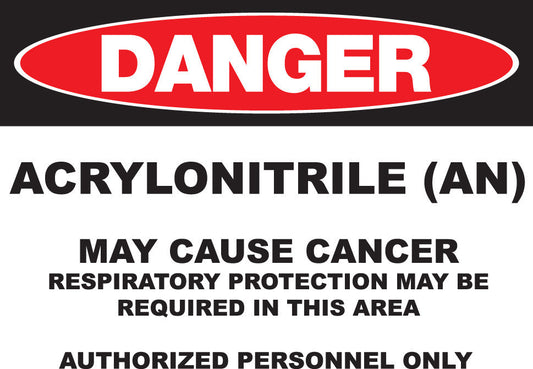 ZING Sign, Danger, 10X14", Acrylonitrile, Plastic - 2667