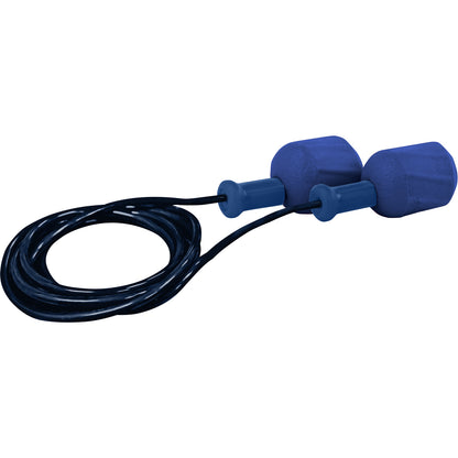 PIP 267-HPF610D Food Pro EZ-Twist Metal Detectable Polyurethane Foam Corded Ear Plugs - 30 NRR / SNR 38