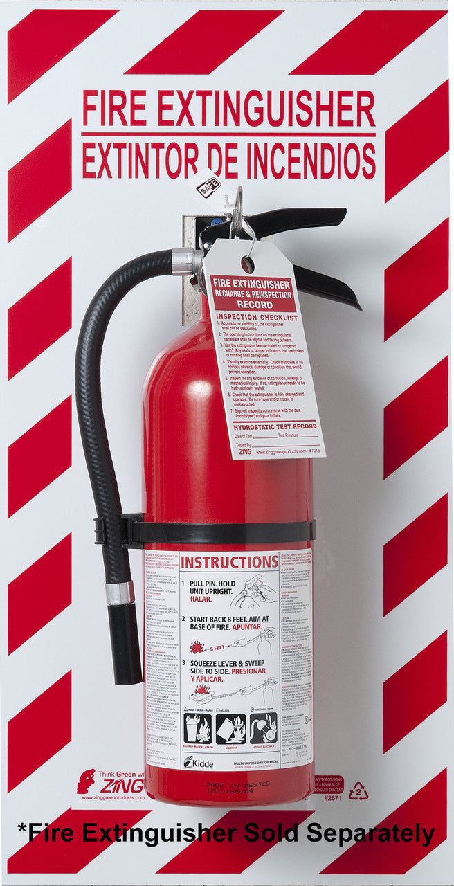 ZING Fire Extinguisher Back Plate, 29" X 13", Glow - official Zing product image 1