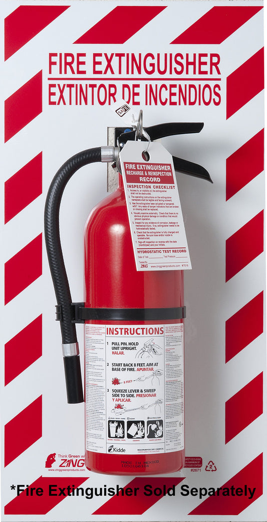 ZING Fire Extinguisher Back Plate, 29" X 13", Glow - official Zing product image 1