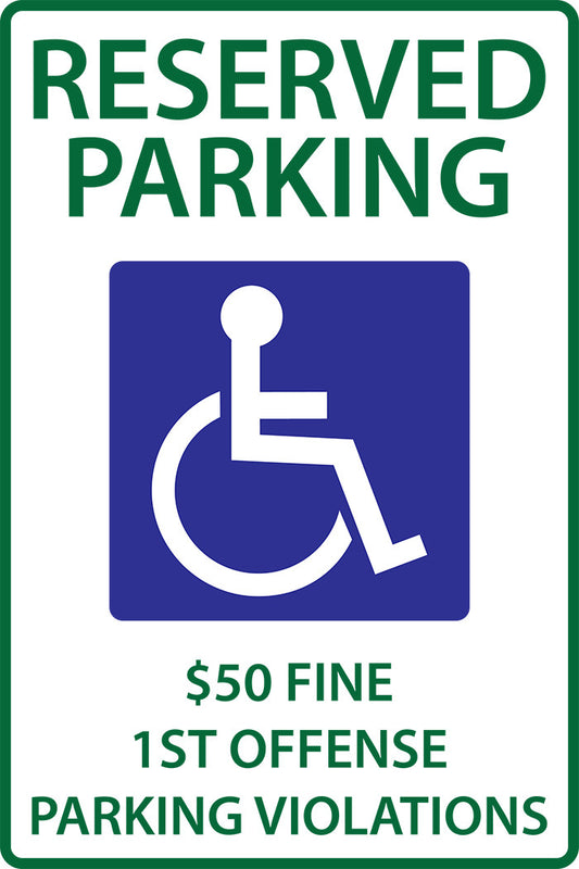 ZING Alabama Handicapped Parking Sign, 18X12 - 2678