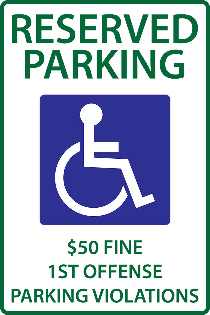 ZING Alabama Handicapped Parking Sign, 18X12 - official Zing product image 1