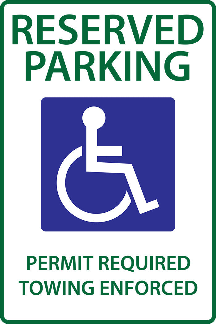 ZING Arkansas Handicapped Parking Sign, 18X12 - official Zing product image 1