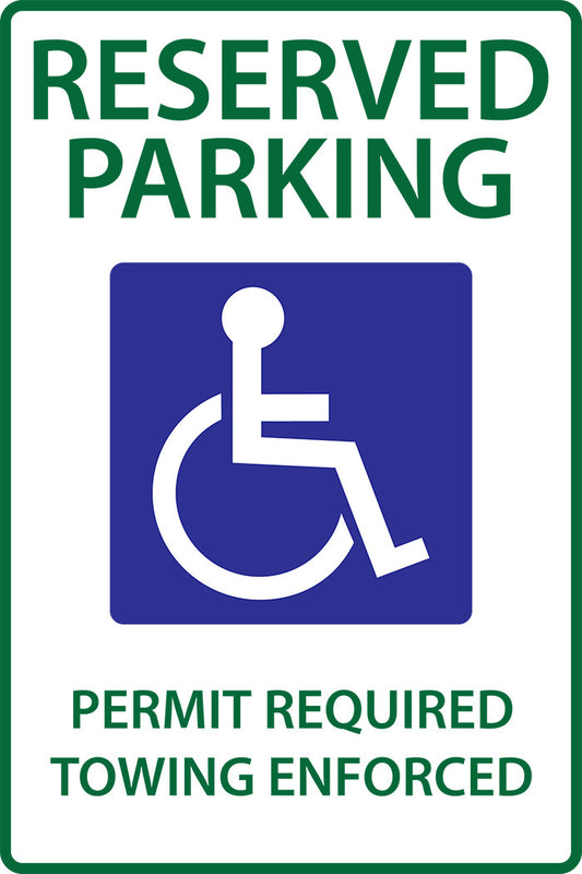 ZING Arkansas Handicapped Parking Sign, 18X12 - official Zing product image 1