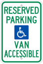 ZING Handicapped Parking Sign, Reserved Parking Van Accessible, 18X12 - official Zing product image 1