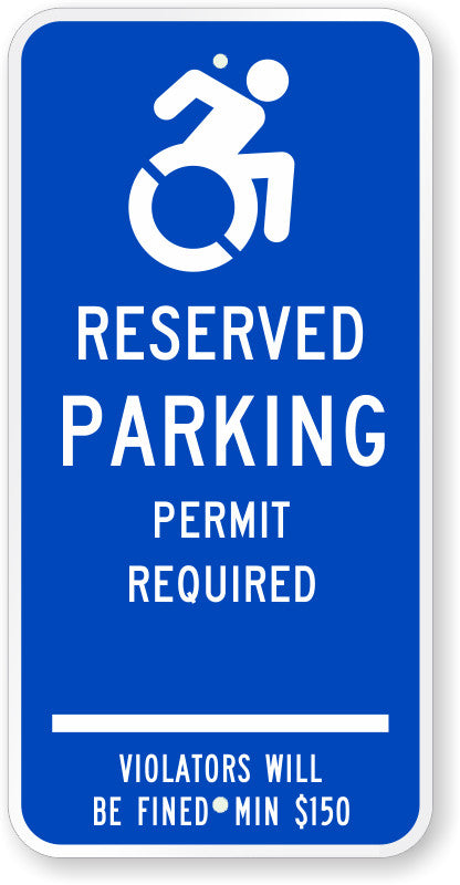 ZING Connecticut Handicapped Parking Sign, 24X12 - official Zing product image 1