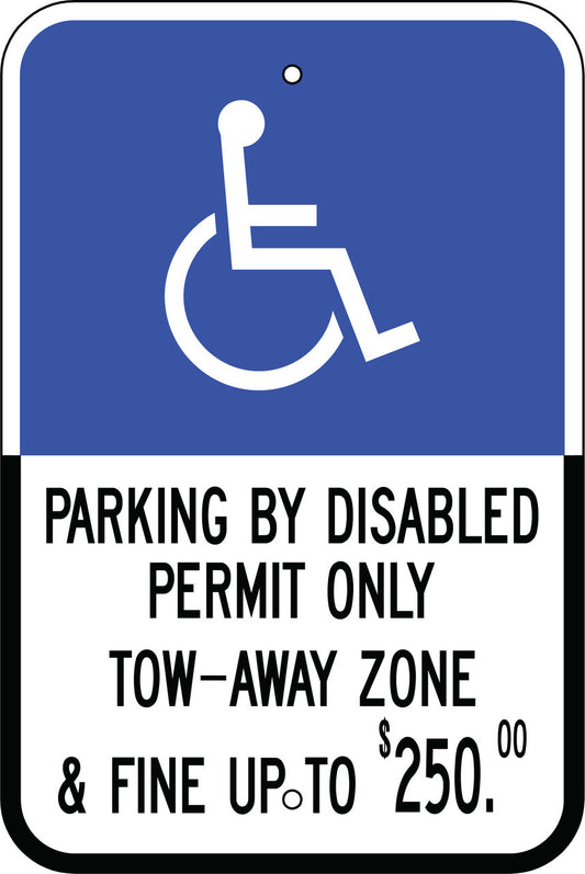 ZING South Florida, Handicapped Parking Sign, 18X12 - official Zing product image 1