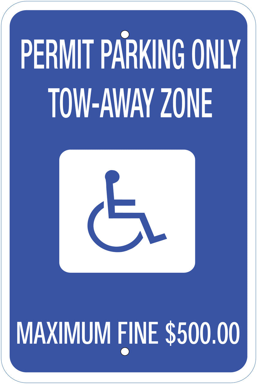 ZING Georgia, Handicapped Parking Sign, 18X12 - official Zing product image 1