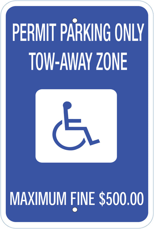 ZING Georgia, Handicapped Parking Sign, 18X12 - official Zing product image 1
