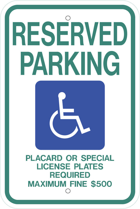 ZING Hawaii, Handicapped Parking Sign, 18X12 - official Zing product image 1