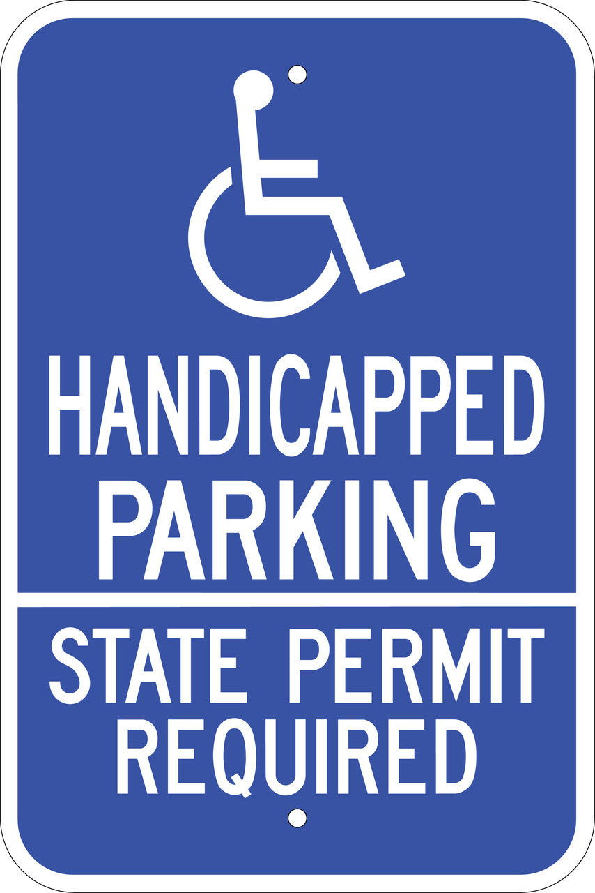 ZING Handicapped Parking State Permit, 18X12 - official Zing product image 1