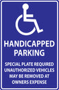 ZING Massachusetts, Handicapped Parking Sign, 18X12 - official Zing product image 1