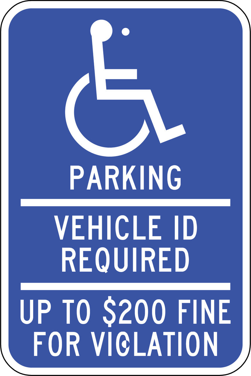 ZING Minnesota, Handicapped Parking Sign, 18X12 - official Zing product image 1