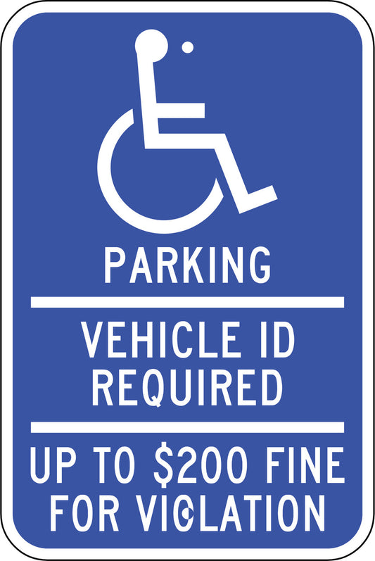 ZING Minnesota, Handicapped Parking Sign, 18X12 - official Zing product image 1