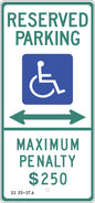 ZING North Carolina, Handicapped Accessible Sign, 26X12 - official Zing product image 1