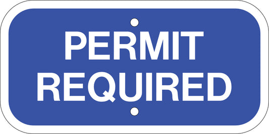 ZING Handicapped Parking Sign, Permit Requi, 6X12 - official Zing product image 1