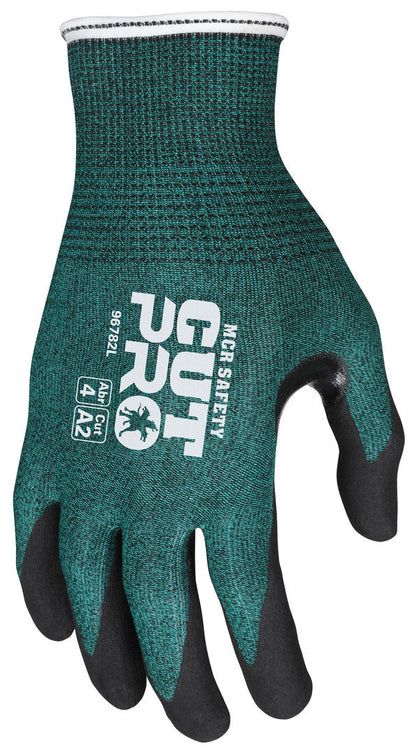 VP96782 - MCR Safety CutPro® 18 Gauge HyperMax® HPPE Shell - Cut, Abrasion, and Puncture Resistant - Nitrile Foam Coated Palm and Fingertips - Reinforced Thumb Crotch - Vending Packaged
