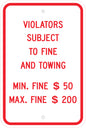 ZING Pennsylvania, Handicapped Fine Sign, 18X12 - official Zing product image 1