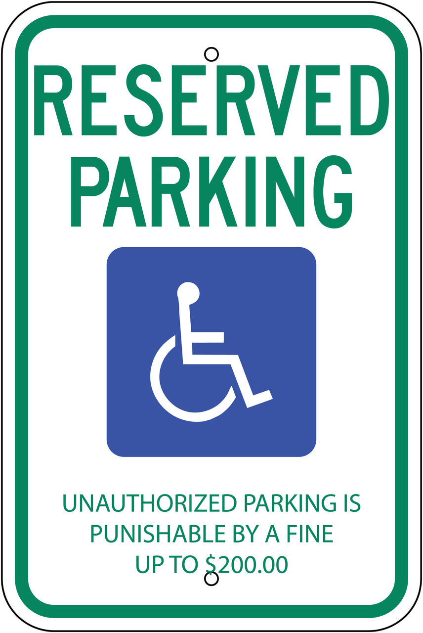 ZING Tennessee, Handicapped Parking Sign, 18X12 - official Zing product image 1