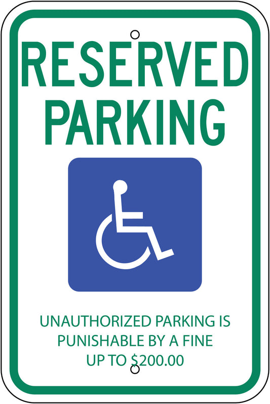 ZING Tennessee, Handicapped Parking Sign, 18X12 - official Zing product image 1
