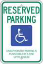 ZING Tennessee, Handicapped Parking Sign, 18X12 - official Zing product image 1
