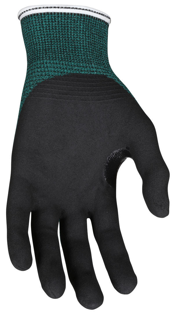 VP96782 - MCR Safety CutPro® 18 Gauge HyperMax® HPPE Shell - Cut, Abrasion, and Puncture Resistant - Nitrile Foam Coated Palm and Fingertips - Reinforced Thumb Crotch - Vending Packaged