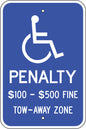 ZING Virginia, Handicapped Parking Sign, 18X12 - official Zing product image 1