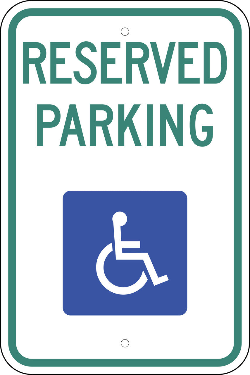 ZING Wyoming, Handicapped Parking Sign, 24X18 - official Zing product image 1