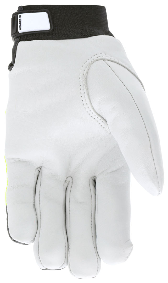 968 - MCR Safety Mechanics Gloves - Insulated Grain Goatskin Palm - Fluorescent Lime Back with Reflective Stripes - Lined with Thermosock® for Cold Weather Protection