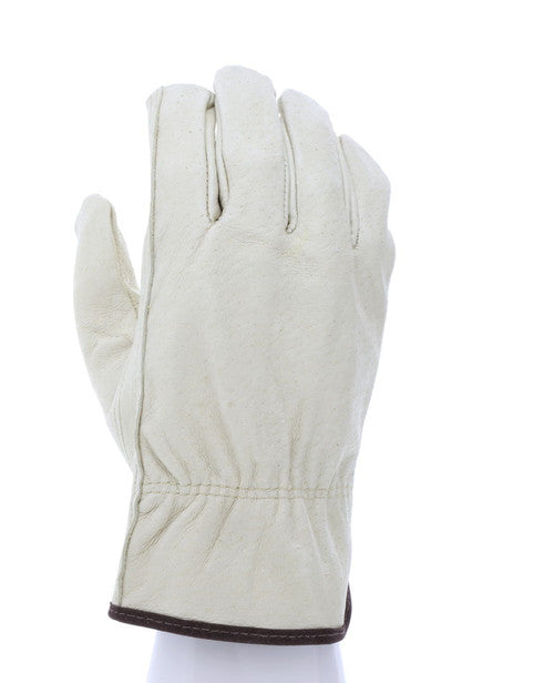 3401_ - 3401L - 27239 - 360 - Leather driver work gloves – MCR Safety Group 3401 – grain pigskin leather with keystone thumb 