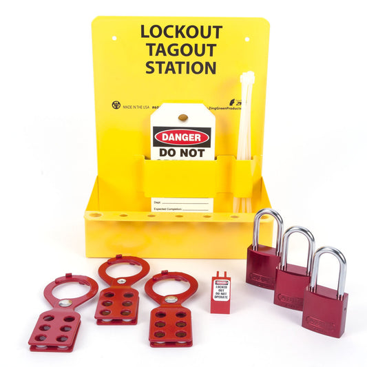 ZING Mini Lockout Station W/Aluminum Padlocks - Stocked - 2723