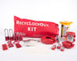 Lockout Tagout Bag Kit with Aluminum Locks, Red Drawstring Bag