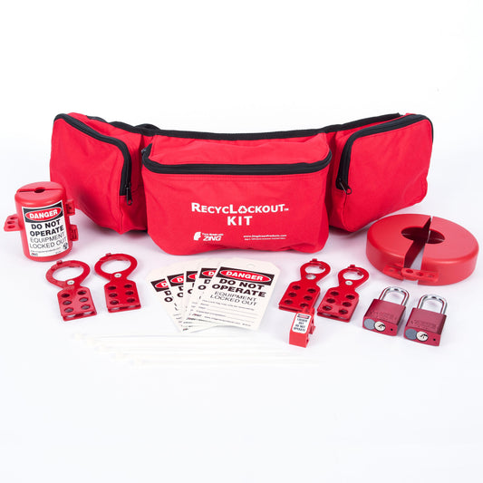ZING Lockout Belt Pack Kit W/Aluminum Padlocks, 20 Components - 2725