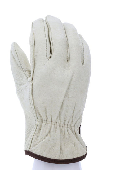 3402_ - 3402L - 27269 - 360 - Leather driver work gloves – MCR Safety Group 3402 – grain pigskin leather with straight thumb 