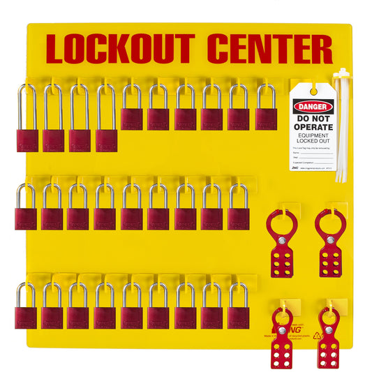 ZING Lockout Tagout Station, 28 Aluminum Padlocks - 2729