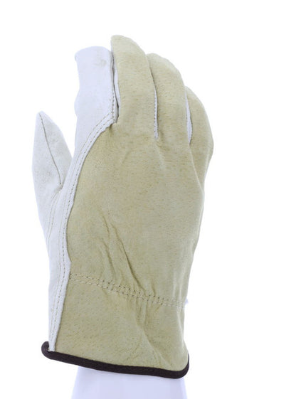 3405_ - 3405L - 27300 - 360 - Leather driver work gloves – MCR Safety Group 3405 – grain pigskin palm with split leather back