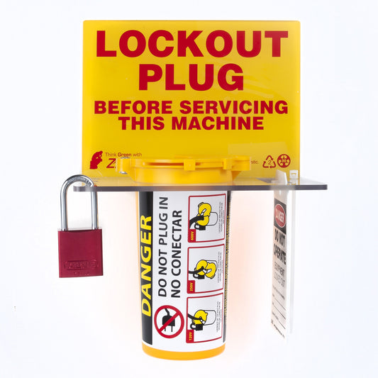 ZING Lockout Tagout Station, Plug Lockout W/Aluminum Padlocks - official Zing product image 1