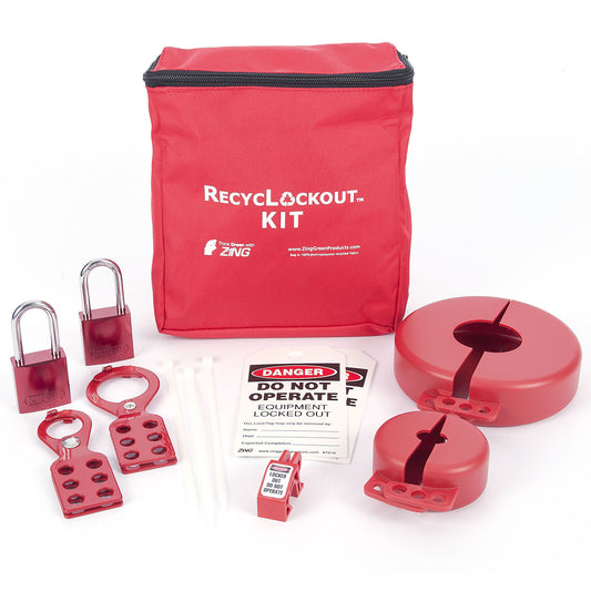 ZING Lockout Tagout Kit W/Aluminum Padlocks, 12 Components, Valve - official Zing product image 1