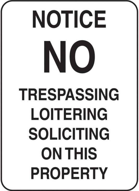 ZING Security Sign, Notice Property 10X14 Al - official Zing product image 1