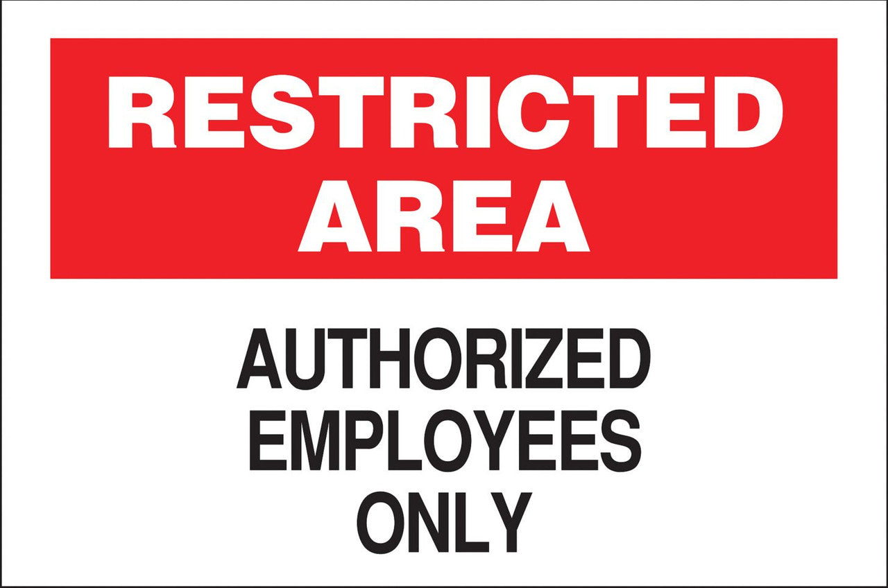 ZING Security Sign, Restricted Area, 10X14 Al - official Zing product image 1
