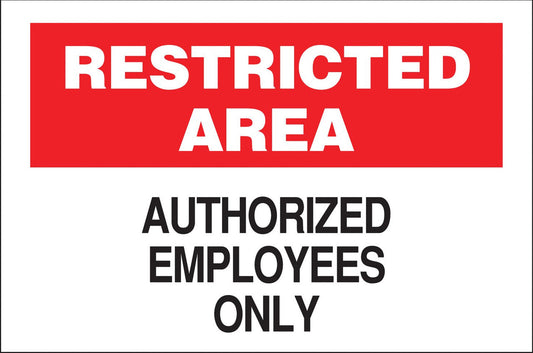 ZING Security Sign, Restricted Area, 10X14 Al - official Zing product image 1