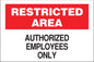 ZING Security Sign, Restricted Area, 10X14 Al - official Zing product image 1