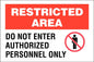 ZING Security Sign, Restricted Person, 10X14, Al - official Zing product image 1