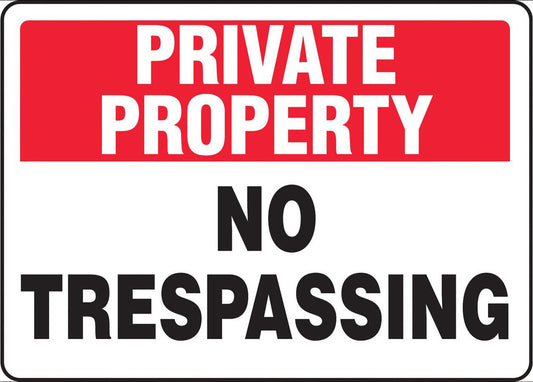 ZING Security Sign, No Trespassing, 10X14 Al - official Zing product image 1