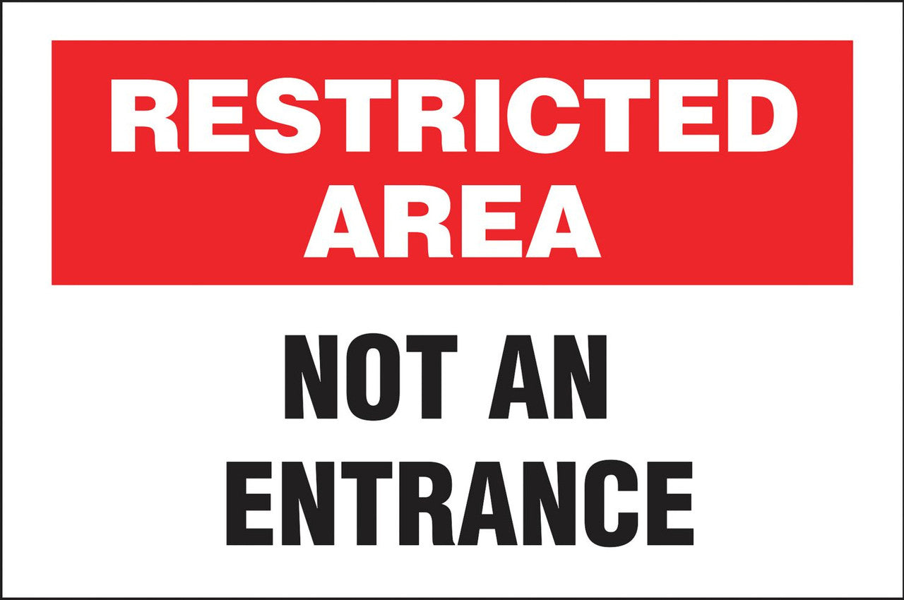 ZING Security Sign, Not An Entrance, 10X14, Al - official Zing product image 1